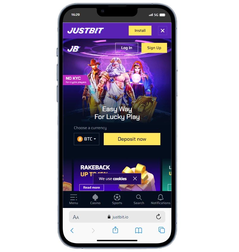 Justbit Casino App